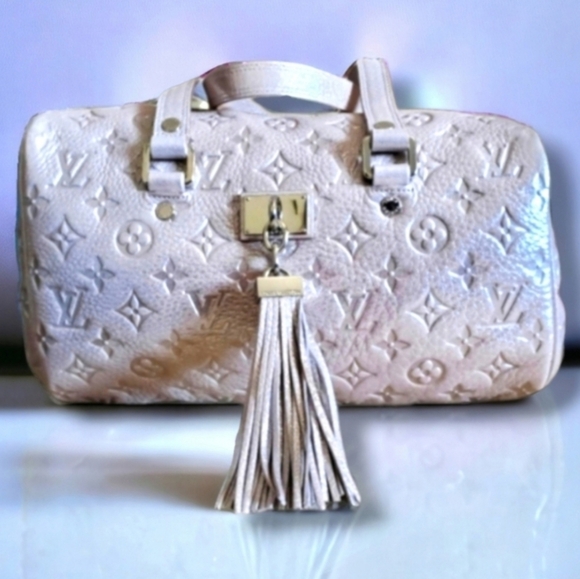 NWT Louis Vuitton 2008 Limited Edition Peach Monogram Iridescent Shimmer Satchel - Picture 10 of 10